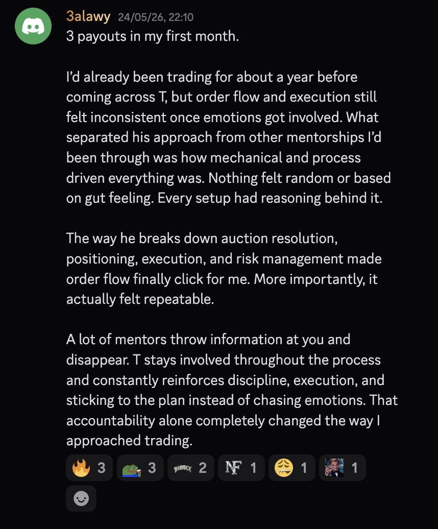 Student testimonial - 3 payouts in first month